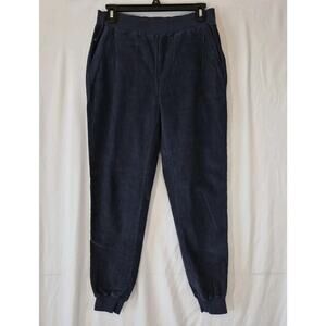 Faherty Womens Designer Navy Blue Cotton Blend Corduroy Joggers XS